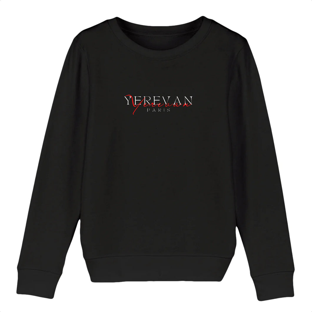 Sweat-shirt Noir Enfant - Yerevan Paris Signature