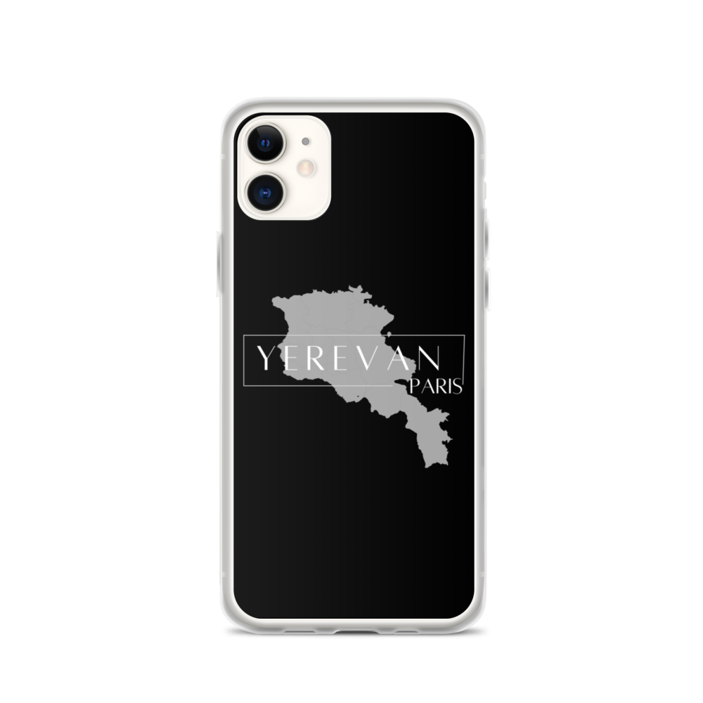 Coque pour iPhone - Yerevan Paris avec Carte de l'Arménie