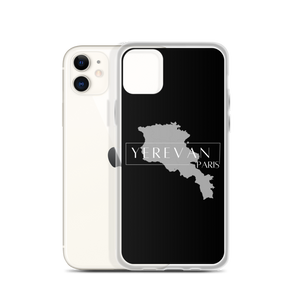 Coque pour iPhone - Yerevan Paris avec Carte de l'Arménie