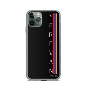 Coque pour iPhone - Yerevan Paris Drapeau Vertical