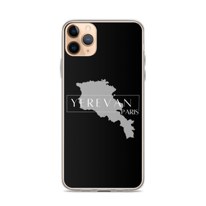 Coque pour iPhone - Yerevan Paris avec Carte de l'Arménie