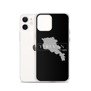 Coque pour iPhone - Yerevan Paris avec Carte de l'Arménie