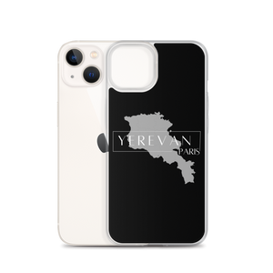 Coque pour iPhone - Yerevan Paris avec Carte de l'Arménie