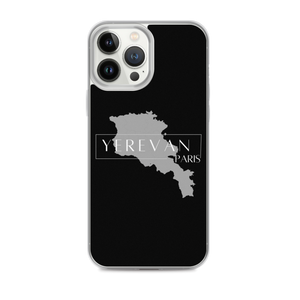 Coque pour iPhone - Yerevan Paris avec Carte de l'Arménie