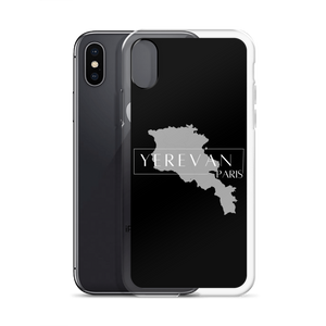 Coque pour iPhone - Yerevan Paris avec Carte de l'Arménie