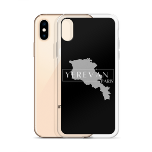 Coque pour iPhone - Yerevan Paris avec Carte de l'Arménie