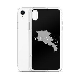 Coque pour iPhone - Yerevan Paris avec Carte de l'Arménie