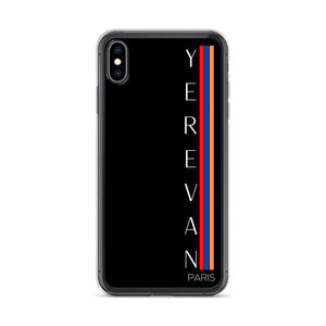 Coque pour iPhone - Yerevan Paris Drapeau Vertical