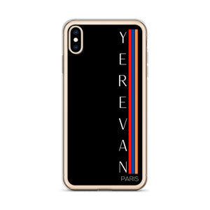 Coque pour iPhone - Yerevan Paris Drapeau Vertical