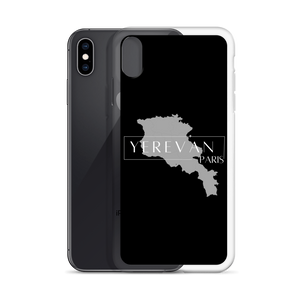 Coque pour iPhone - Yerevan Paris avec Carte de l'Arménie