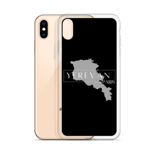 Coque pour iPhone - Yerevan Paris avec Carte de l'Arménie